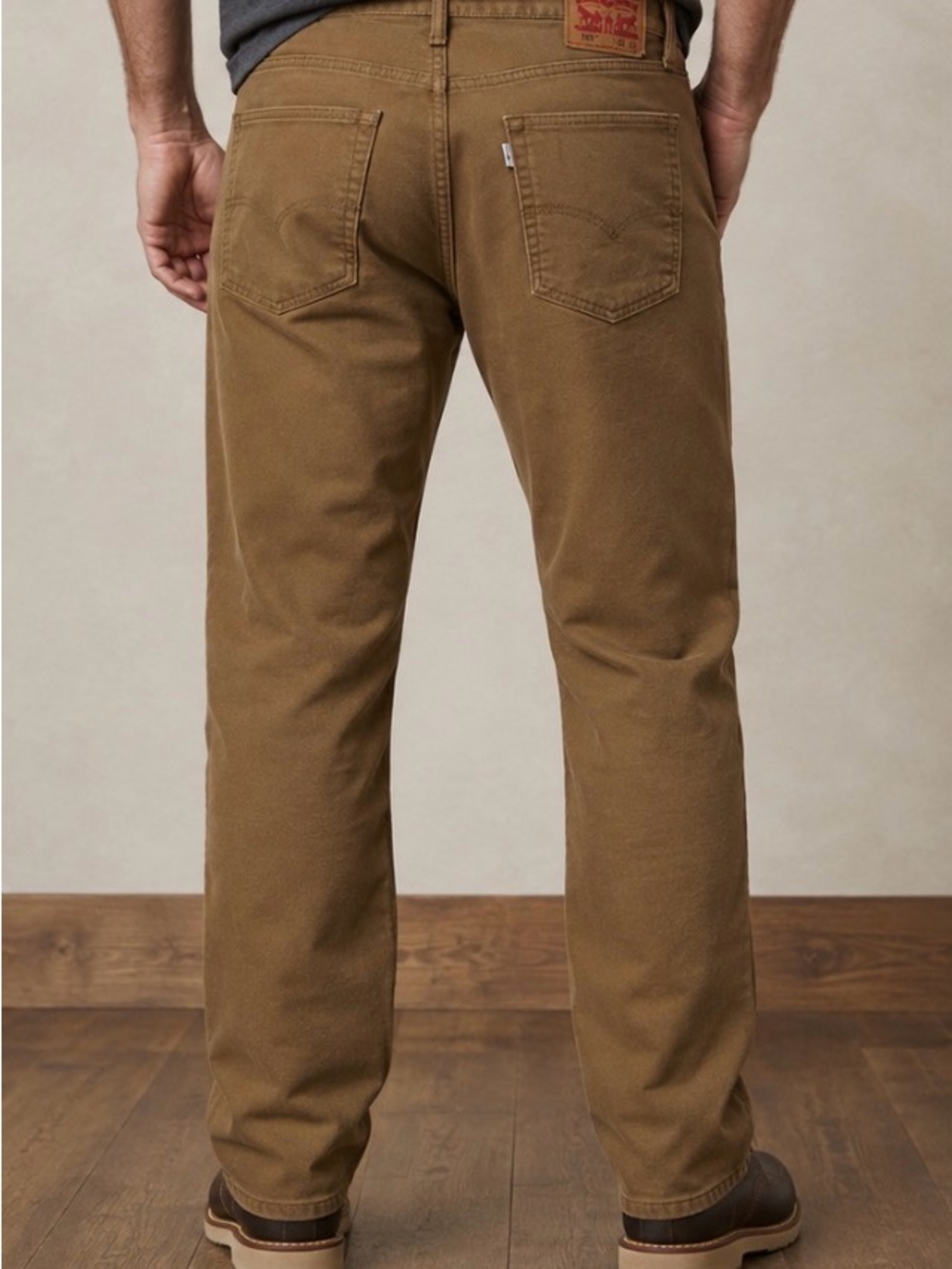 LEVI’S 513 MensTan Straight-Leg Canvas Chinos with Stretch 36x29 Trusted Brand - Picture 4 of 17